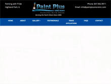 Tablet Screenshot of paintplusmoreinc.com